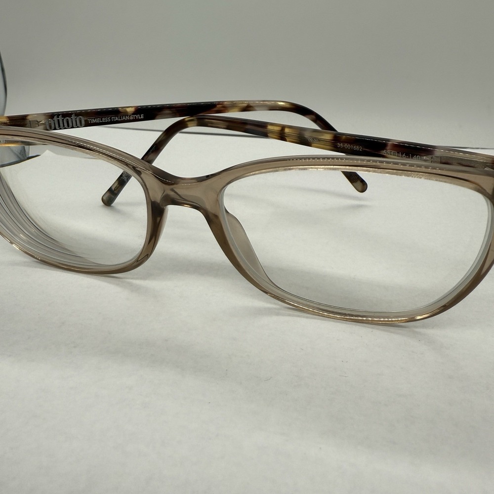 Ottoto Timeless Italian Style Eyeglasses Frames Only 53 16-140‎ Tortoise Brown